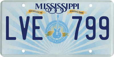 MS license plate LVE799