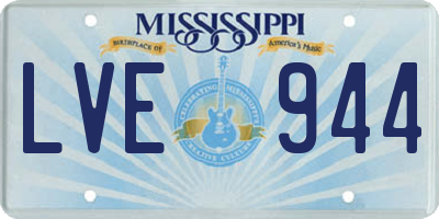 MS license plate LVE944