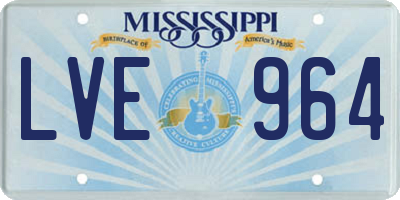 MS license plate LVE964
