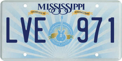 MS license plate LVE971