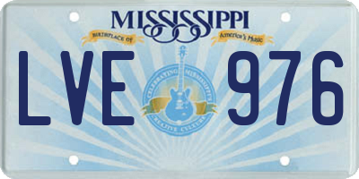 MS license plate LVE976