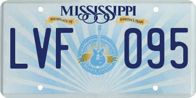 MS license plate LVF095