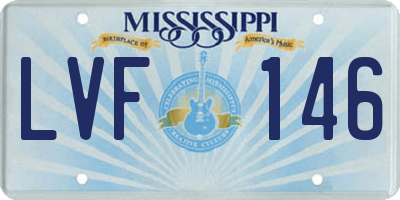 MS license plate LVF146