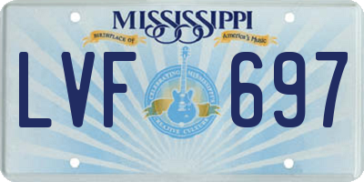 MS license plate LVF697