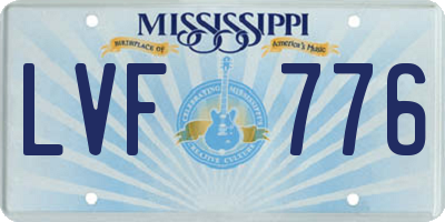 MS license plate LVF776