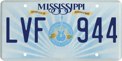 MS license plate LVF944