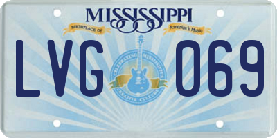 MS license plate LVG069