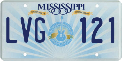 MS license plate LVG121