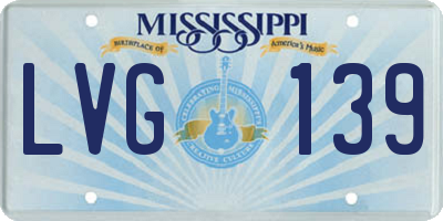 MS license plate LVG139