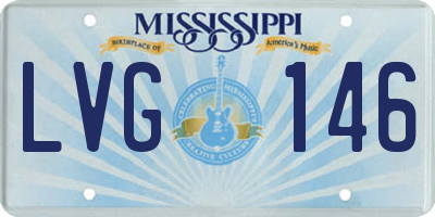 MS license plate LVG146