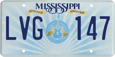 MS license plate LVG147