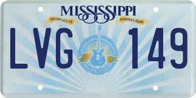 MS license plate LVG149