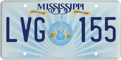 MS license plate LVG155