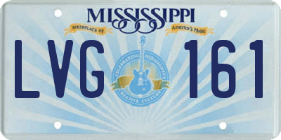 MS license plate LVG161