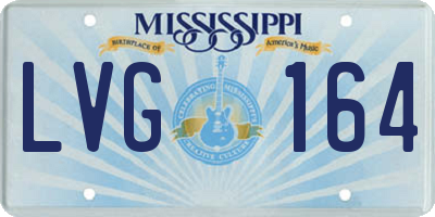 MS license plate LVG164