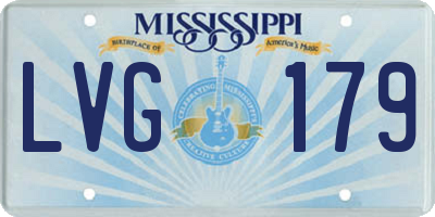 MS license plate LVG179
