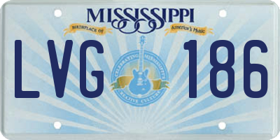 MS license plate LVG186