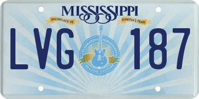 MS license plate LVG187