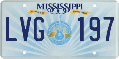 MS license plate LVG197