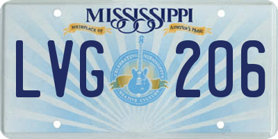 MS license plate LVG206