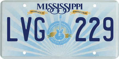 MS license plate LVG229