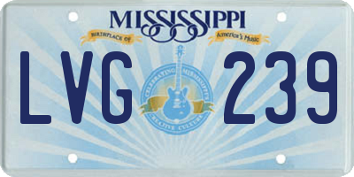 MS license plate LVG239