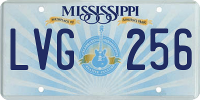MS license plate LVG256