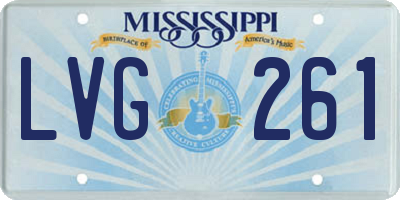 MS license plate LVG261