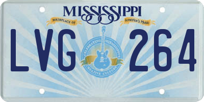 MS license plate LVG264