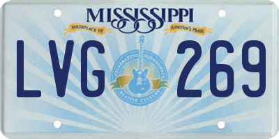 MS license plate LVG269
