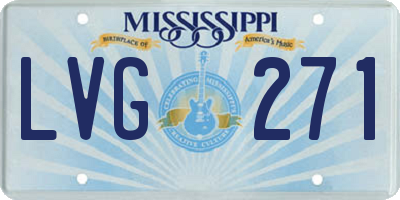 MS license plate LVG271