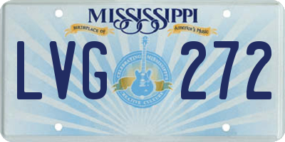 MS license plate LVG272