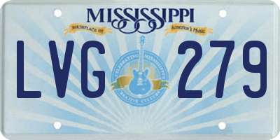 MS license plate LVG279