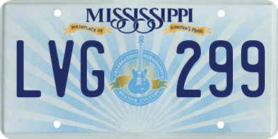 MS license plate LVG299