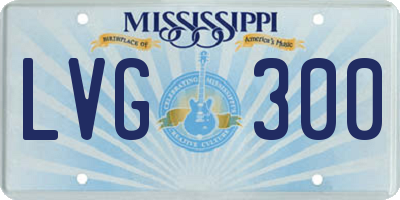 MS license plate LVG300