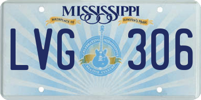 MS license plate LVG306
