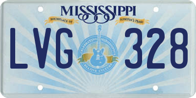 MS license plate LVG328