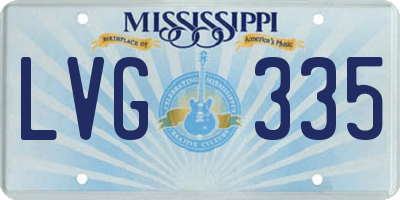MS license plate LVG335