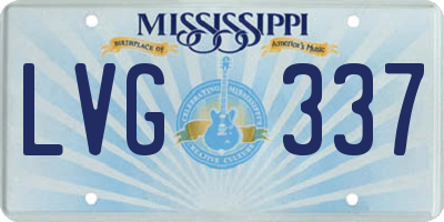 MS license plate LVG337