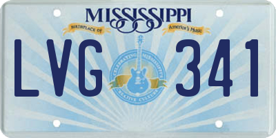 MS license plate LVG341