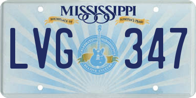 MS license plate LVG347