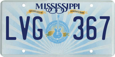 MS license plate LVG367