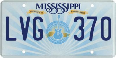 MS license plate LVG370