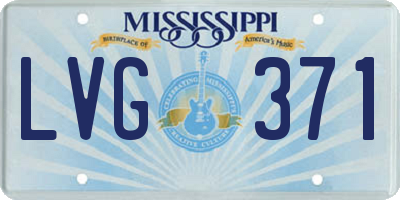 MS license plate LVG371