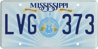 MS license plate LVG373