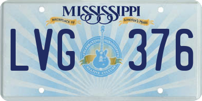 MS license plate LVG376