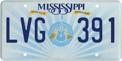 MS license plate LVG391