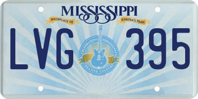 MS license plate LVG395