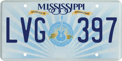 MS license plate LVG397