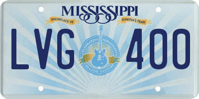 MS license plate LVG400